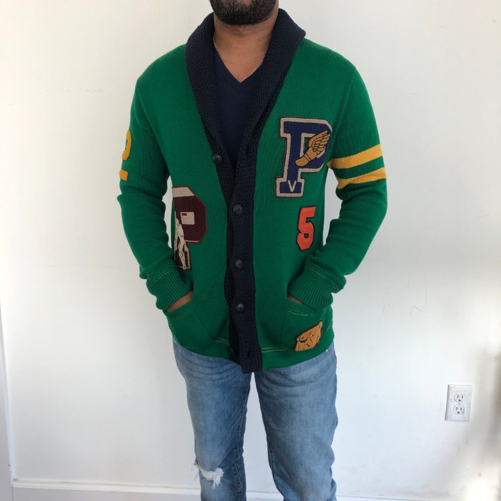 Polo Ralph Lauren Cardigan Letterman Cardigan - Picture 7 of 8